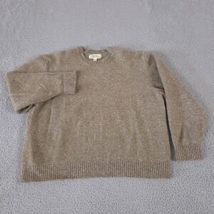 Cabelas Sweater Mens 3XL Tall Brown Wool Blend Crewneck Knit Pullover Outdoor